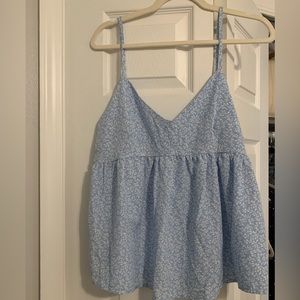 Shein Floral Ruffle Hem Cami Top